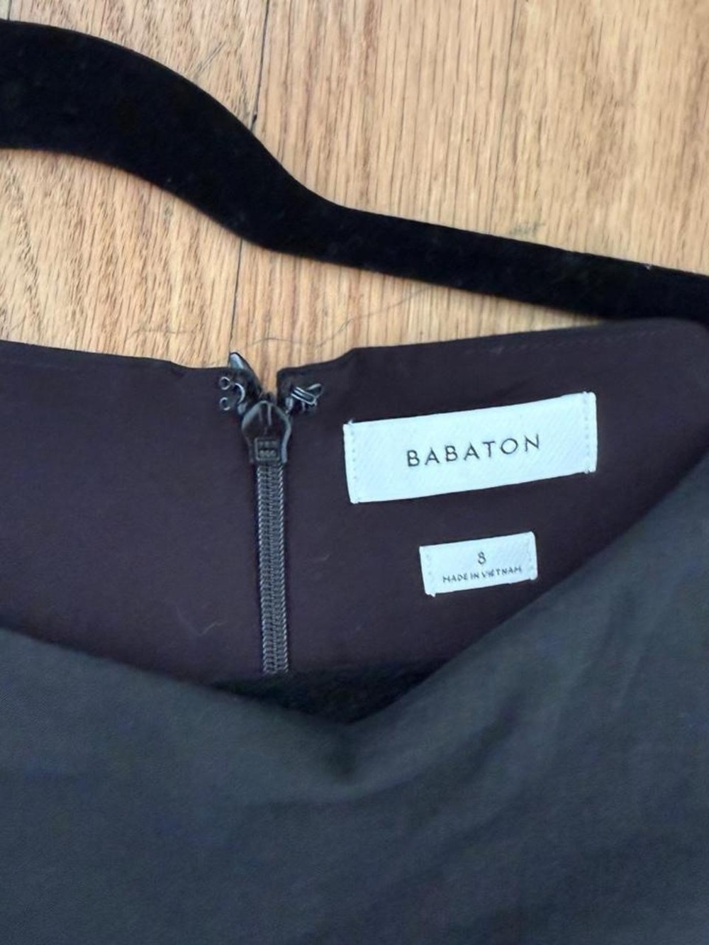 Babaton Linen Black Dress with Back Zip